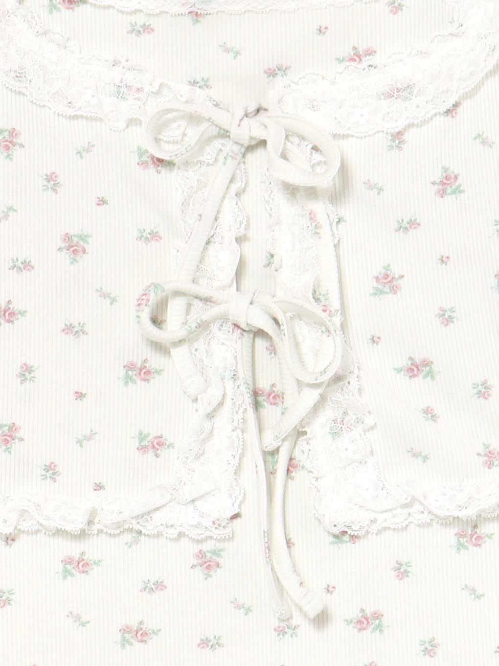 【BUBBLES】フラワーリブアンサンブル