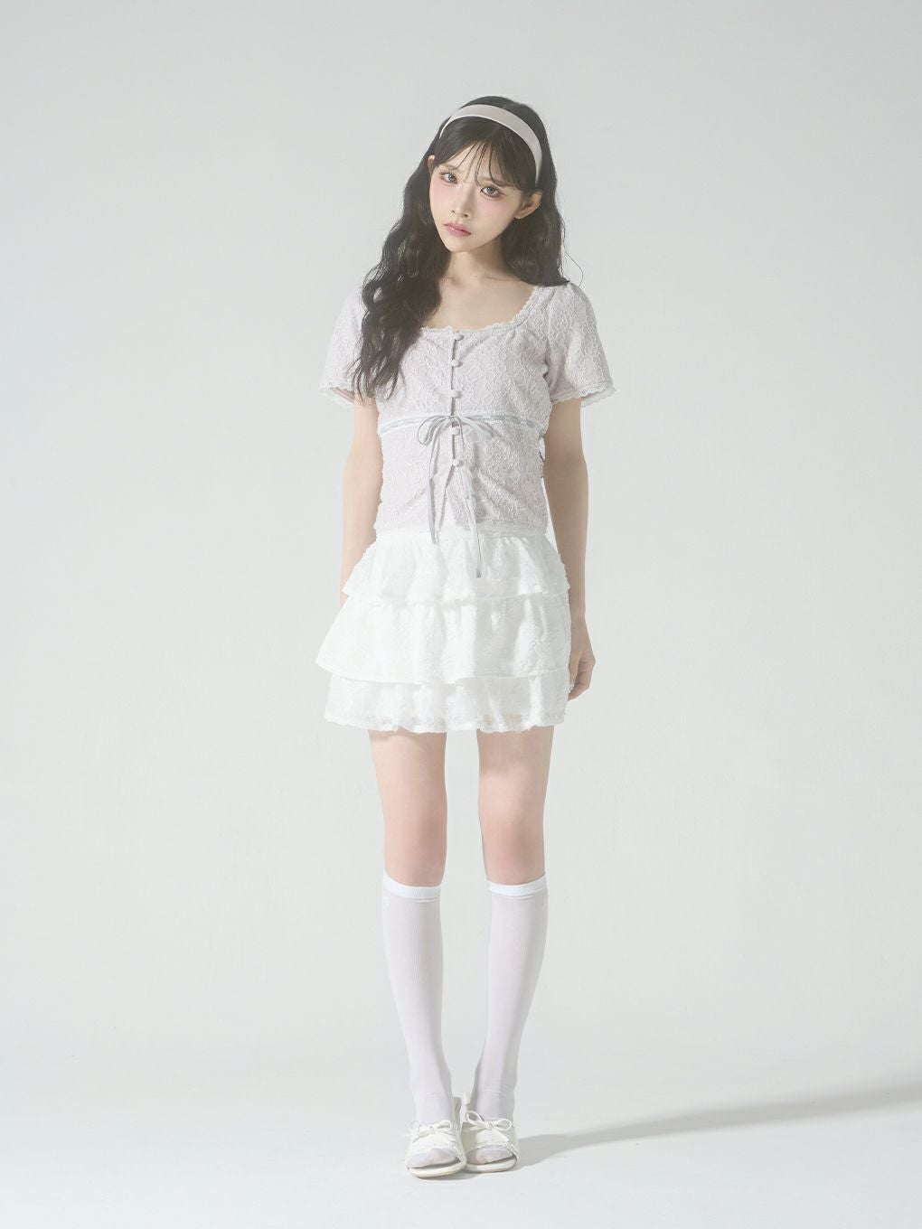 BUBBLES】ガーリーレーストップス | sparkling mall online store
