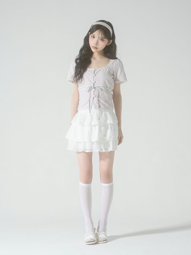 BUBBLES】ガーリーレーストップス | sparkling mall online store