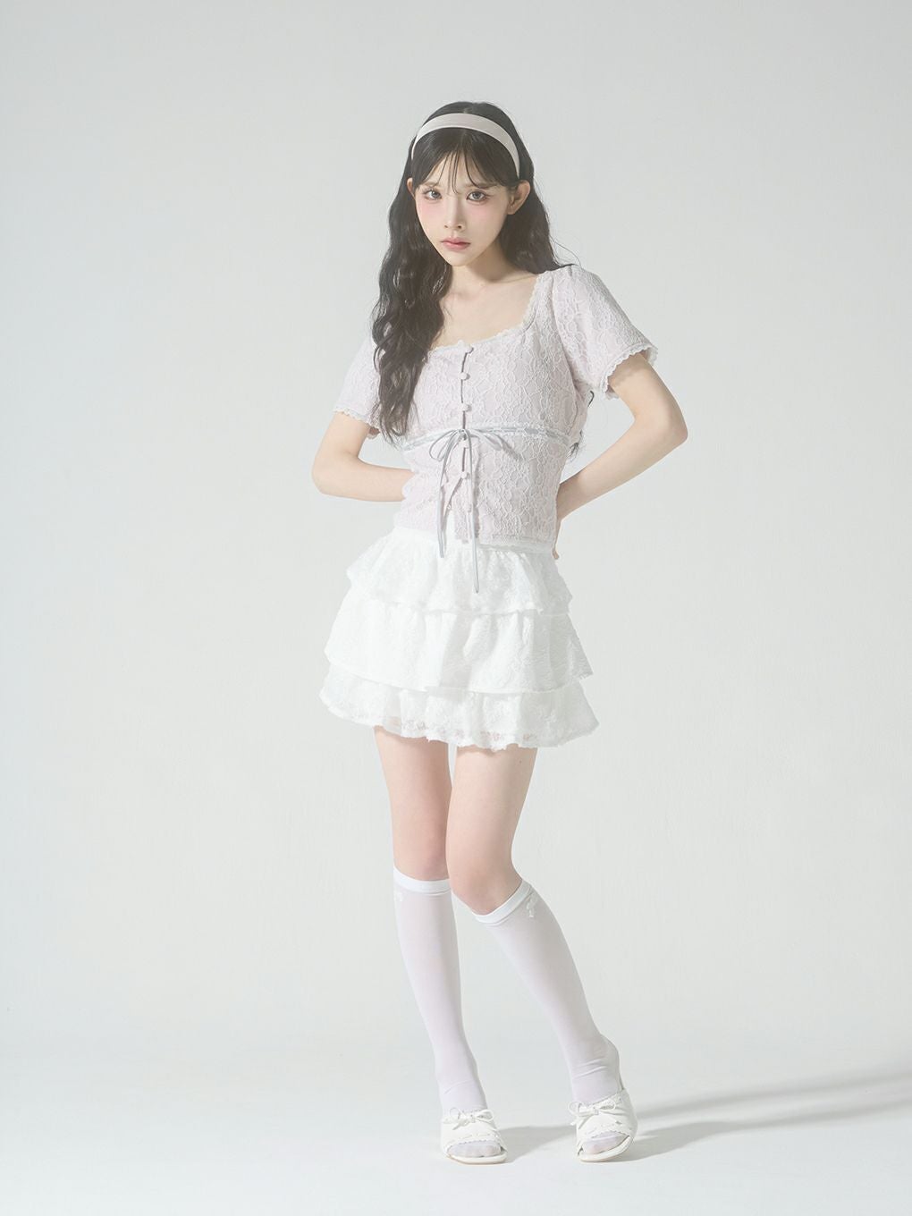 BUBBLES】ガーリーレーストップス | sparkling mall online store BUBBLES】ガーリーレーストップス | sparkling mall online store