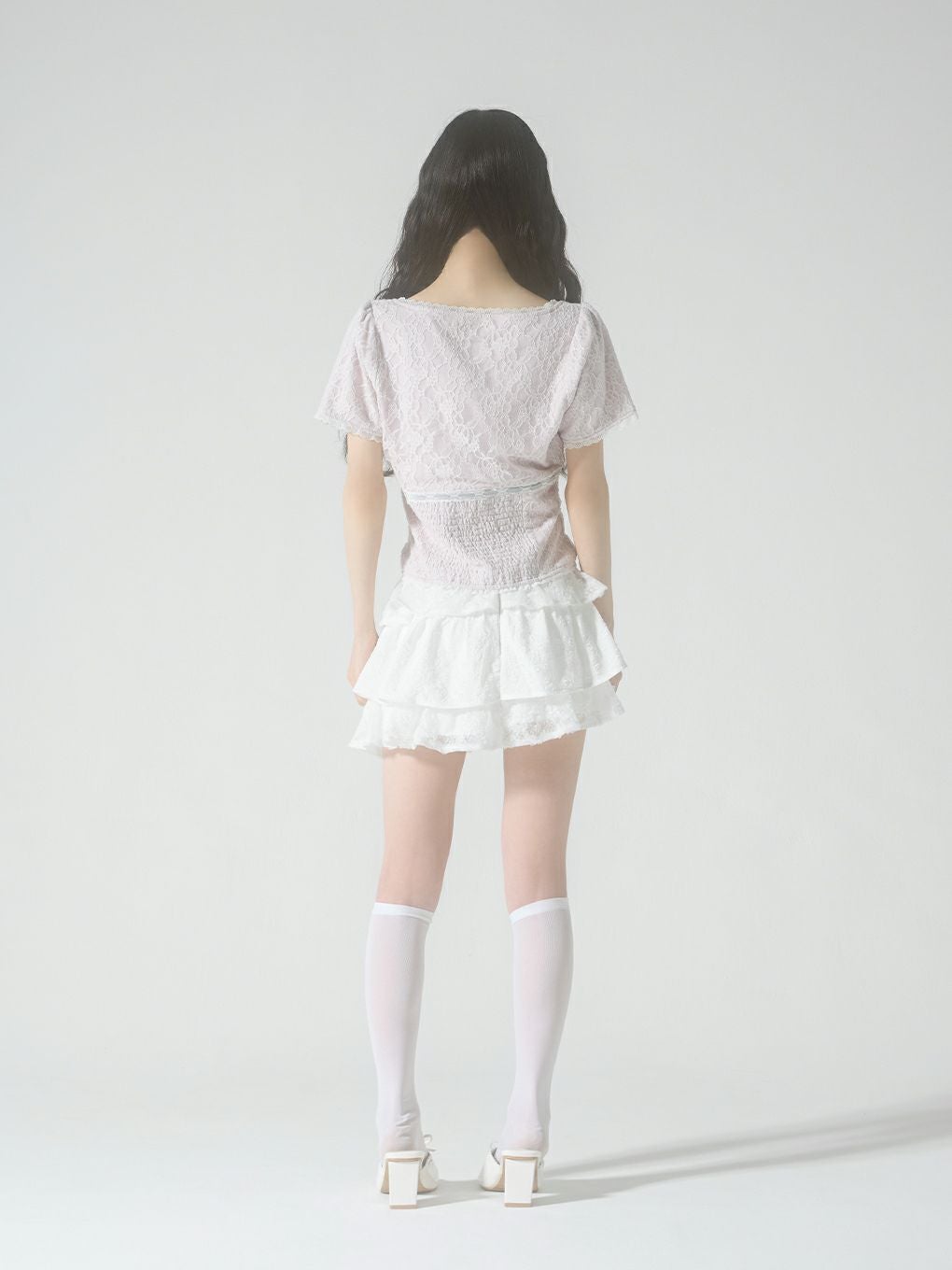 BUBBLES】ガーリーレーストップス | sparkling mall online store