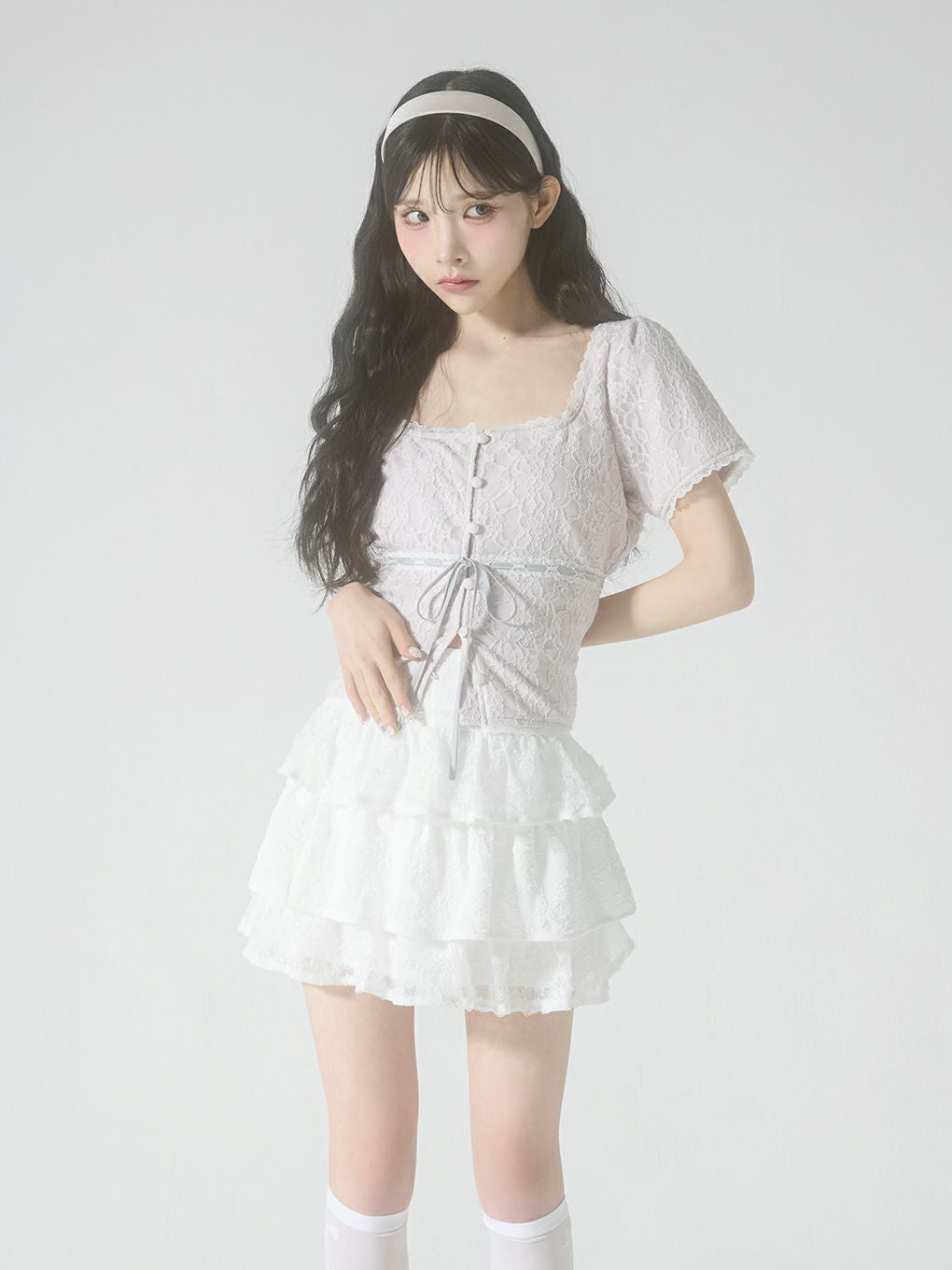 BUBBLES】ガーリーレーストップス | sparkling mall online store