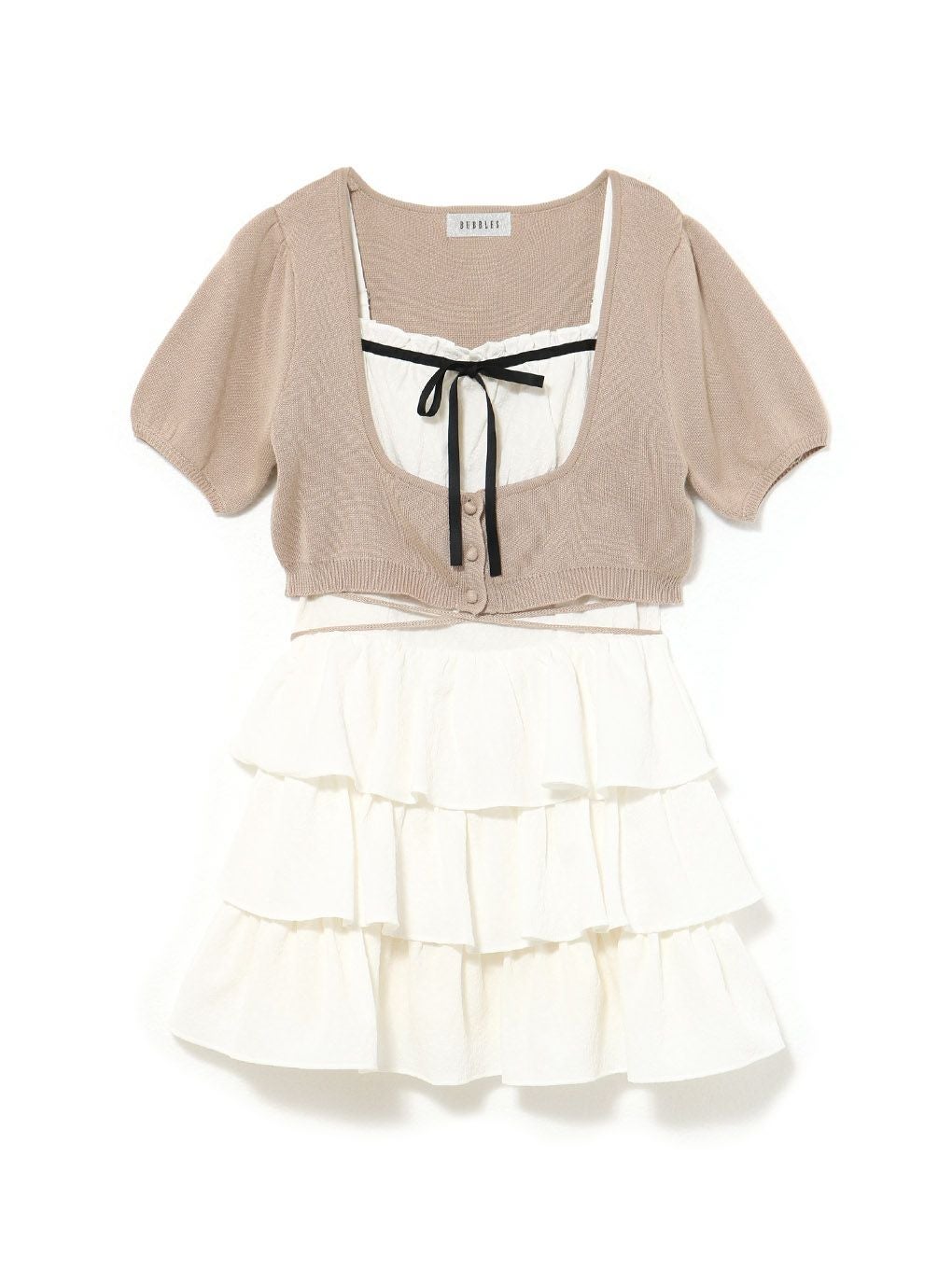 【BUBBLES】コケットティアードワンピース
