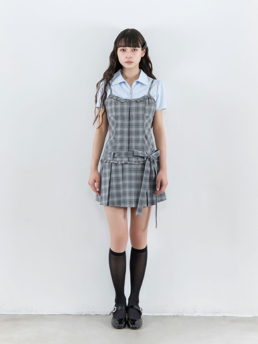 【BUBBLES】リボンプリーツキャミワンピース