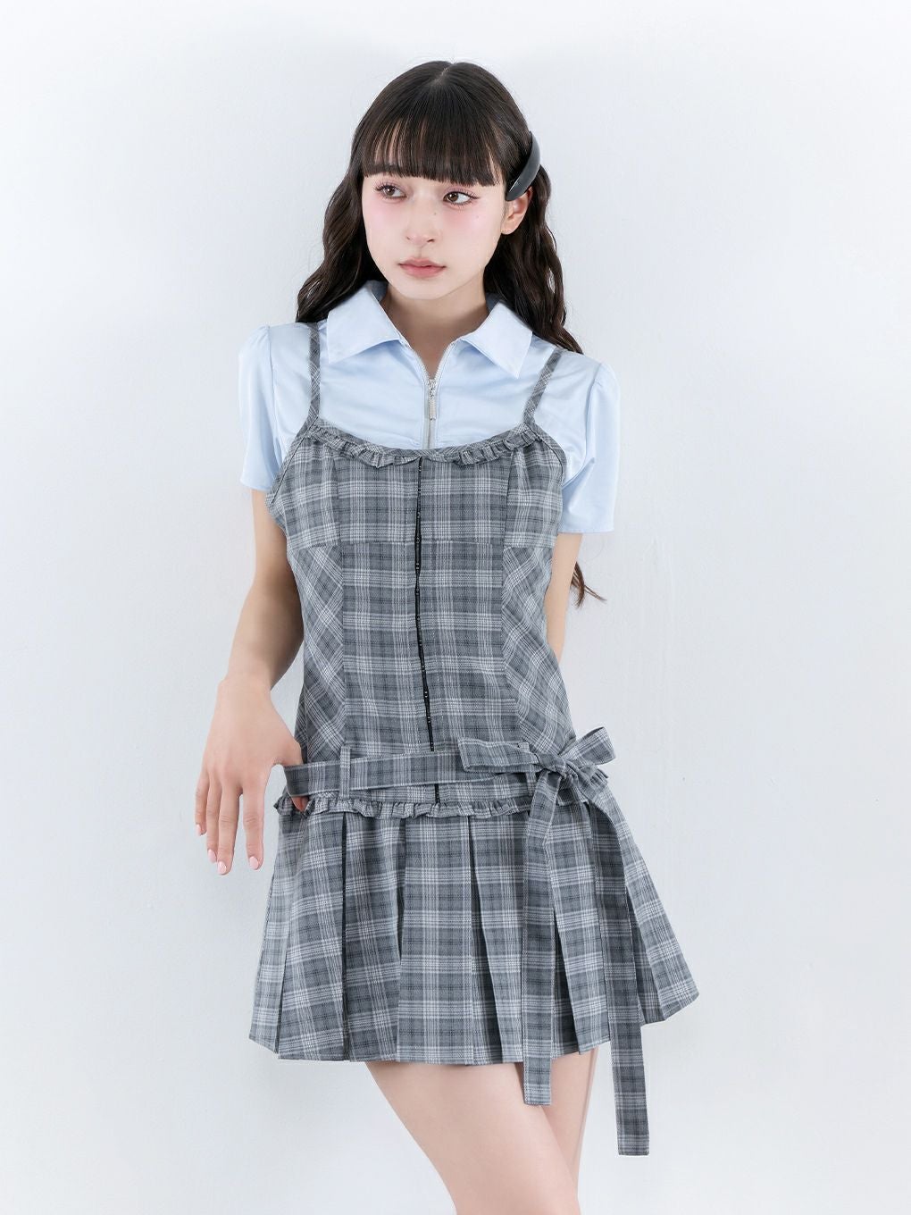 【BUBBLES】リボンプリーツキャミワンピース