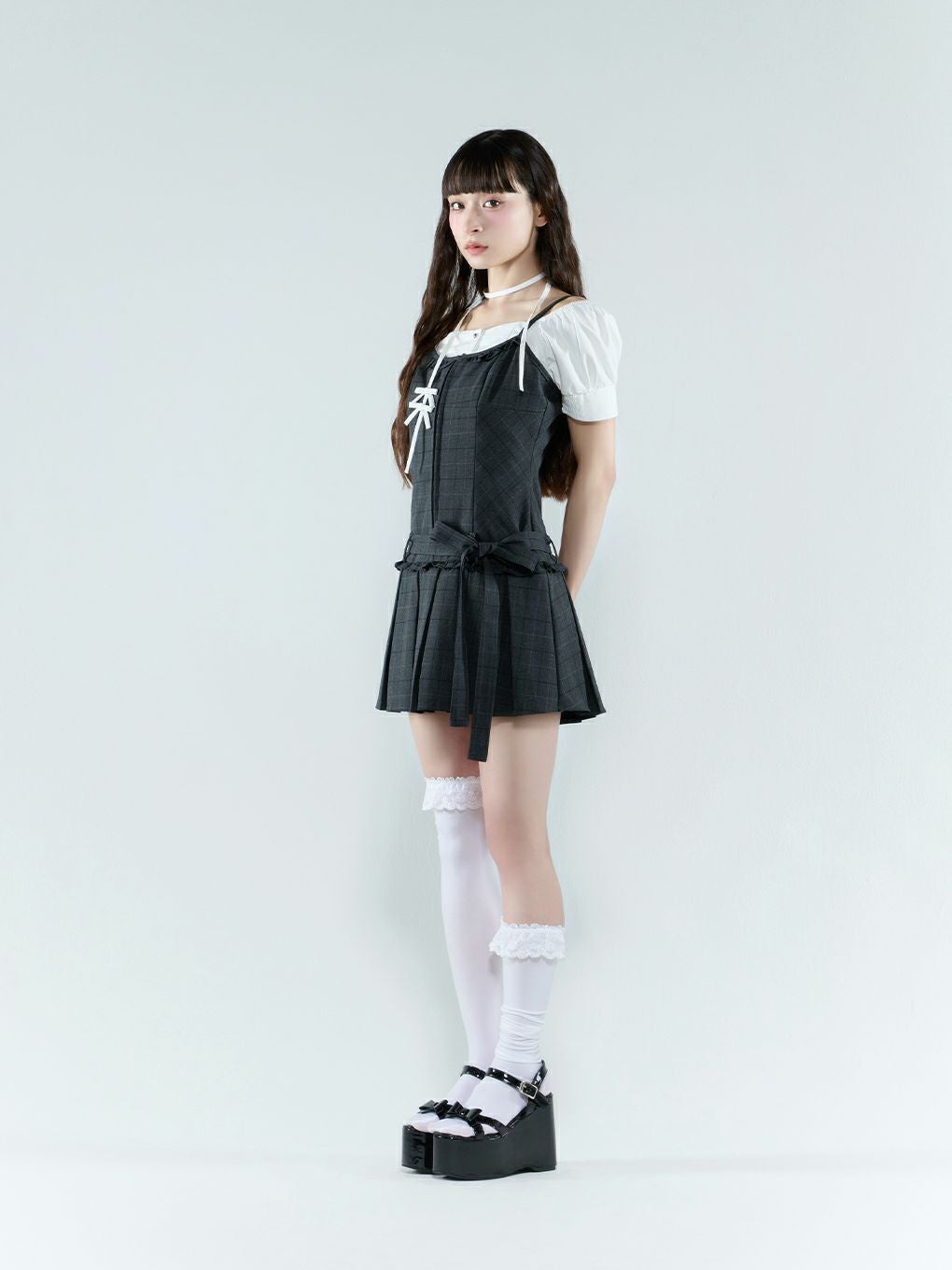 BUBBLES】リボンプリーツキャミワンピース | sparkling mall online store
