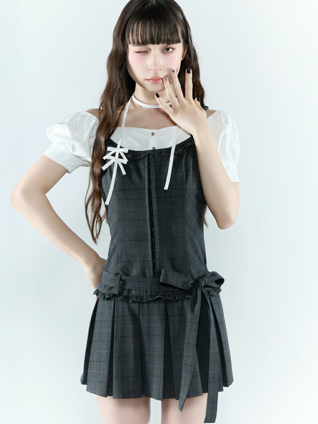 BUBBLES】リボンプリーツキャミワンピース | sparkling mall online store