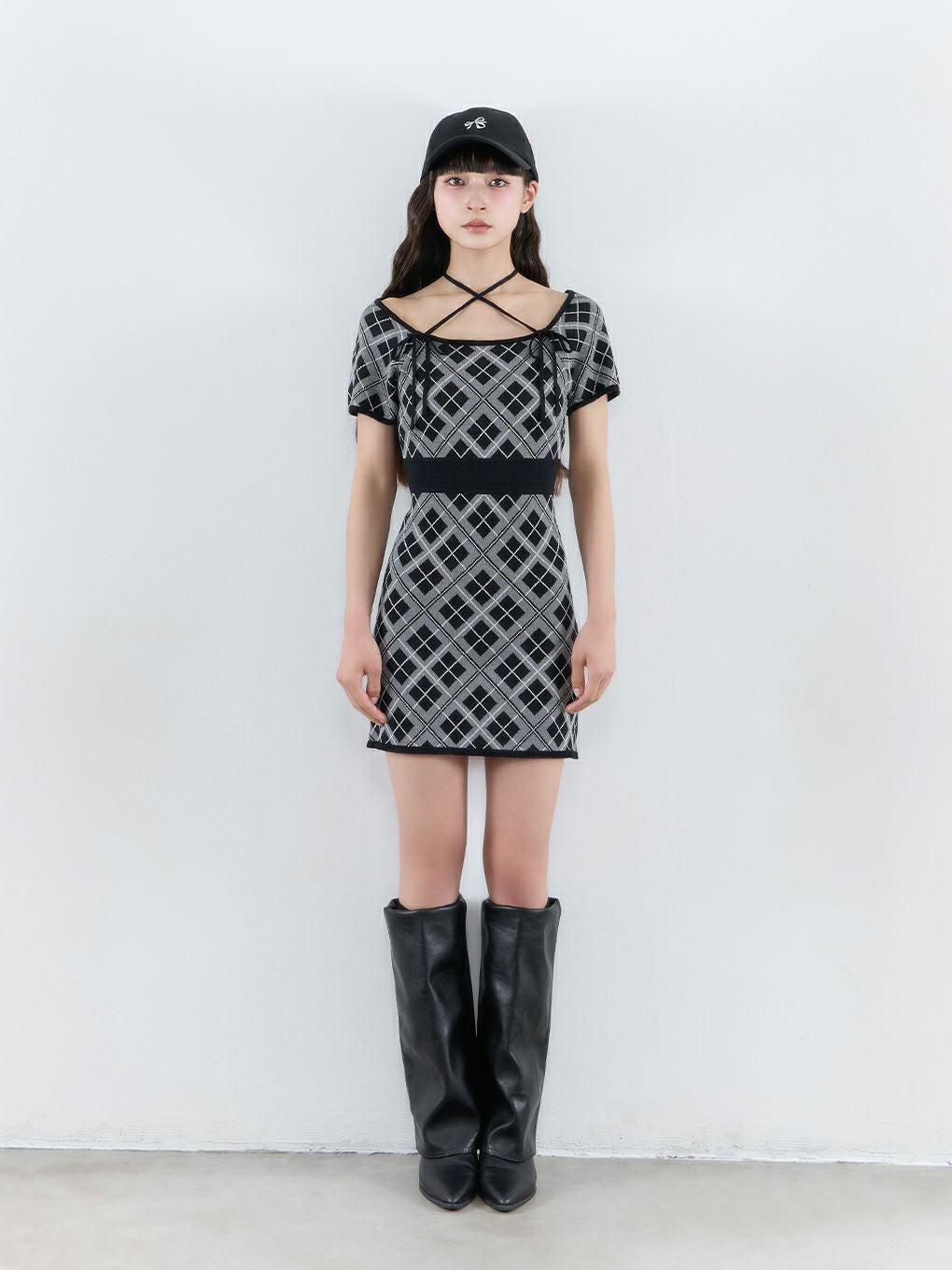 BUBBLES】チェックジャガードワンピース | sparkling mall online store