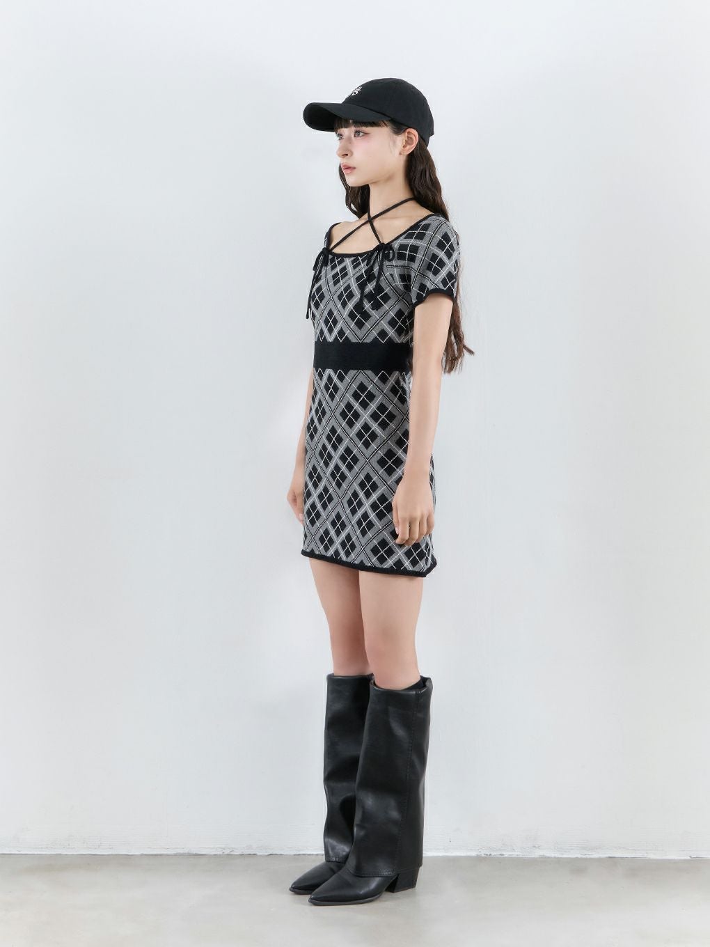 BUBBLES】チェックジャガードワンピース | sparkling mall online store