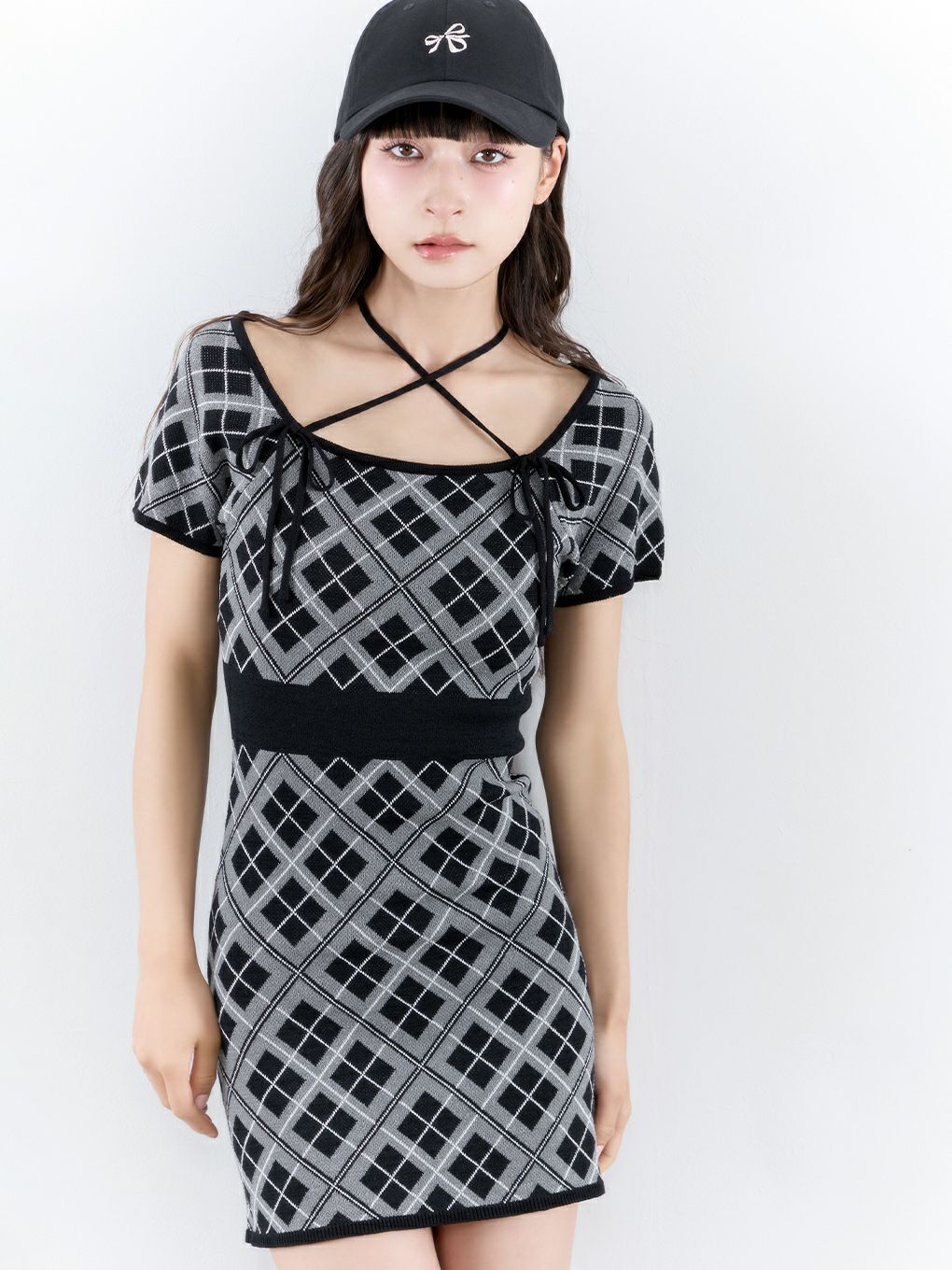 BUBBLES】チェックジャガードワンピース | sparkling mall online store