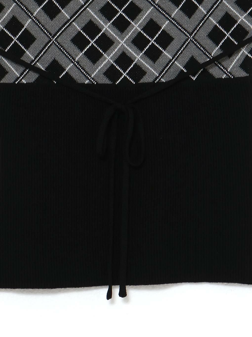 【BUBBLES】チェックジャガードトップス