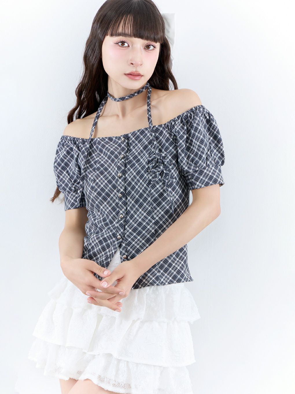 BUBBLES】スクエアリボンブラウス | sparkling mall online store