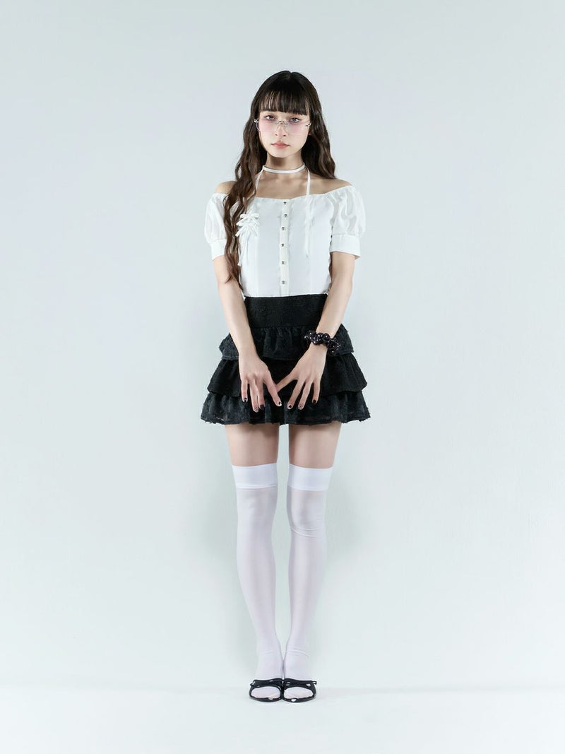 BUBBLES】スクエアリボンブラウス | sparkling mall online store
