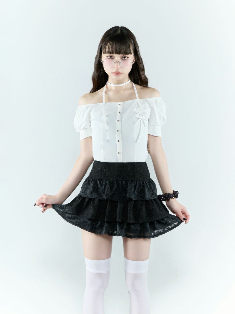 BUBBLES】スクエアリボンブラウス | sparkling mall online store