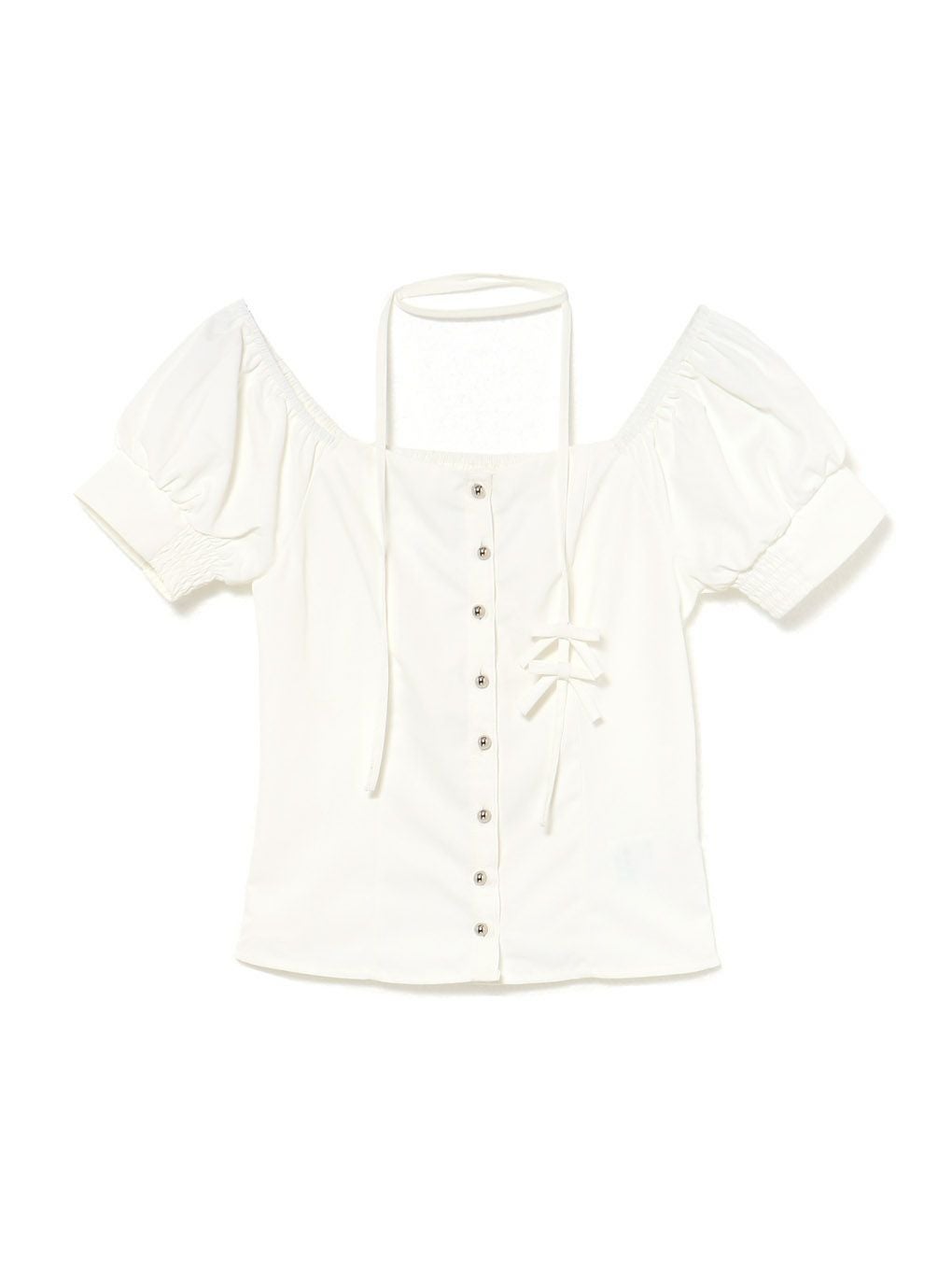 【BUBBLES】スクエアリボンブラウス