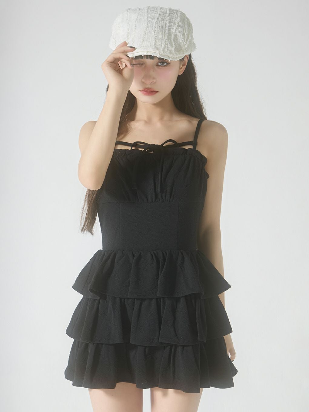 【BUBBLES】ティアードワンピース