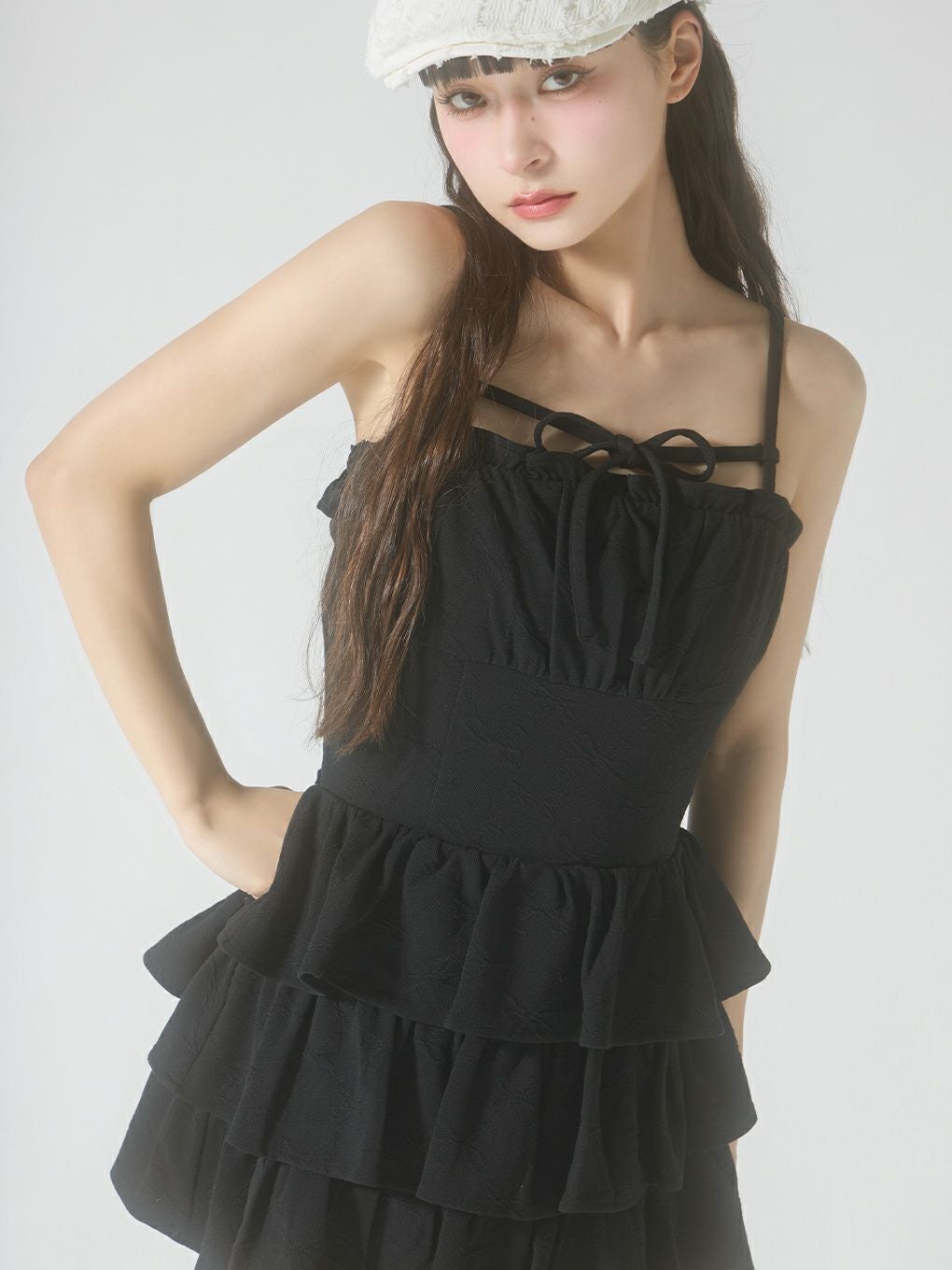【BUBBLES】ティアードワンピース
