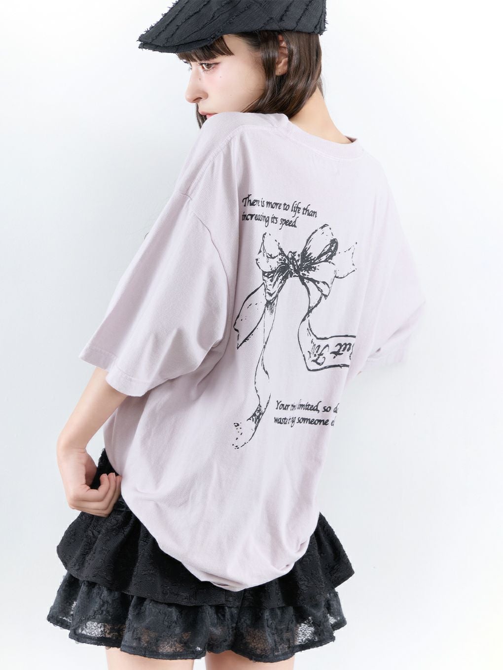 【BUBBLES】リボンプリントTEE