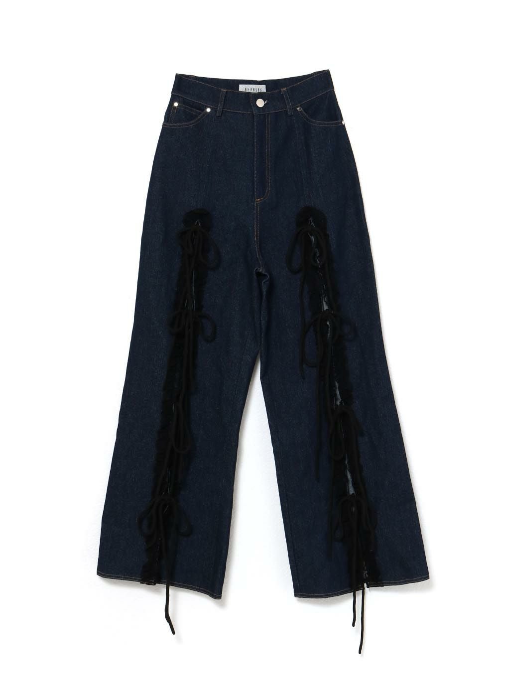 【BUBBLES】レースリボンデニムパンツ