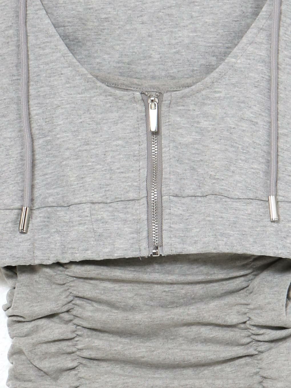 【BUBBLES】ミニパーカーギャザーワンピース