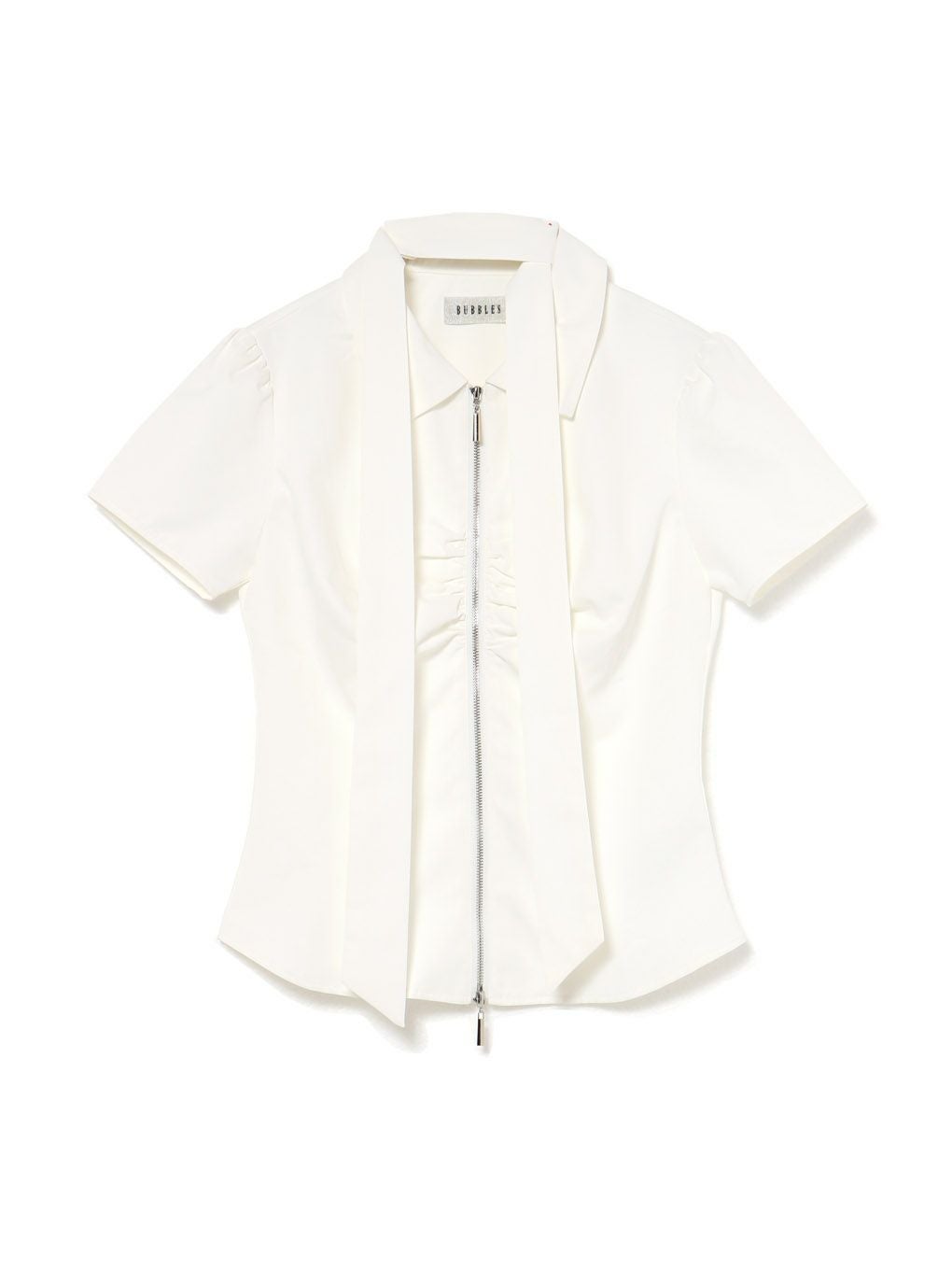 【BUBBLES】スカーフギャザーシャツトップス