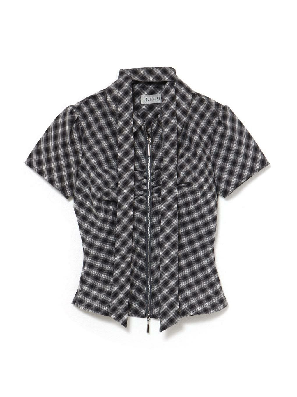 【BUBBLES】スカーフギャザーシャツトップス