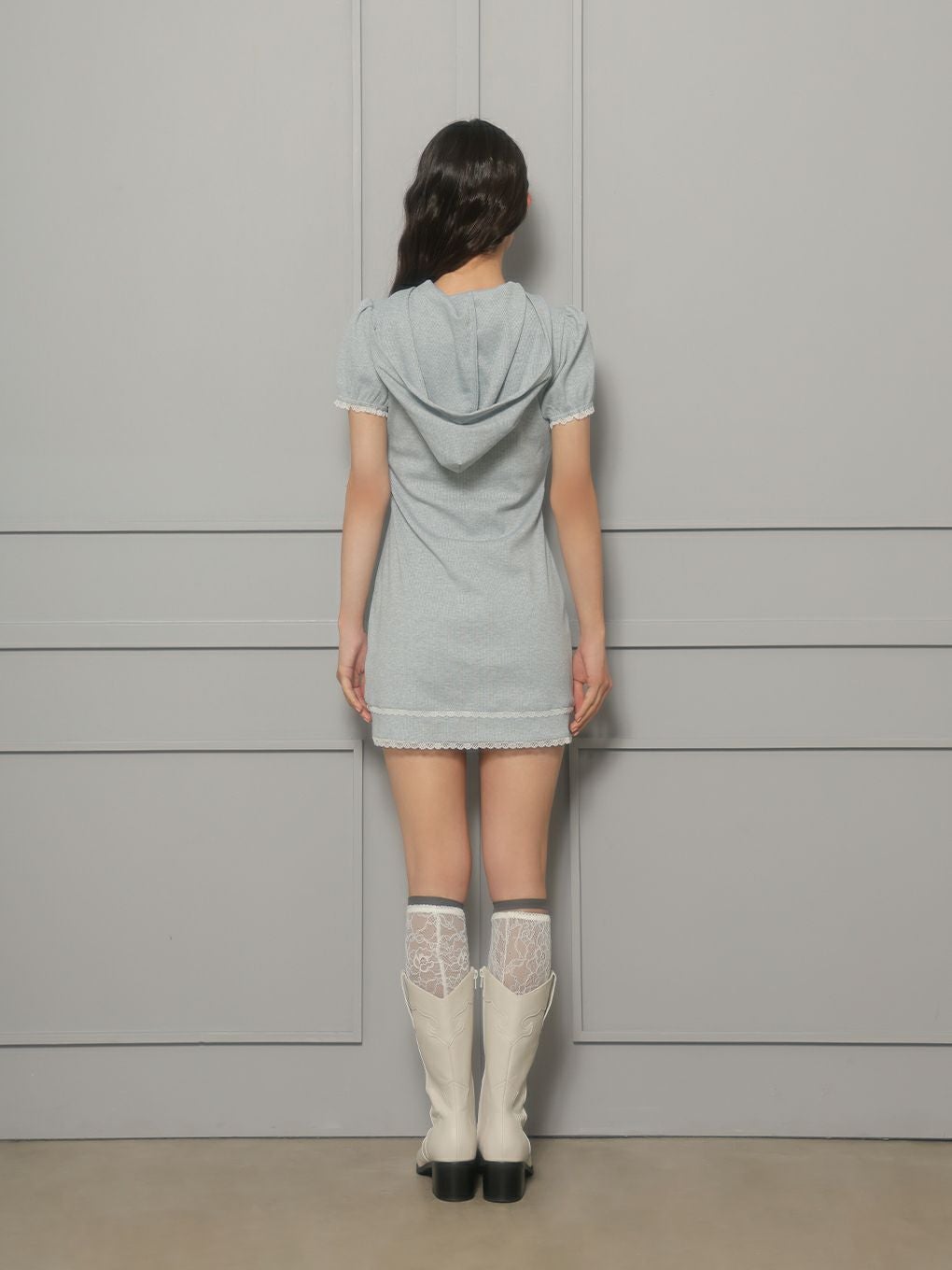 【BUBBLES】フーディーリブワンピース