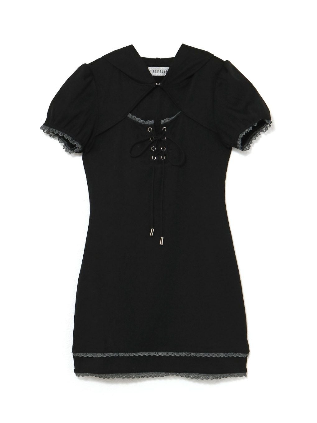 【BUBBLES】フーディーリブワンピース