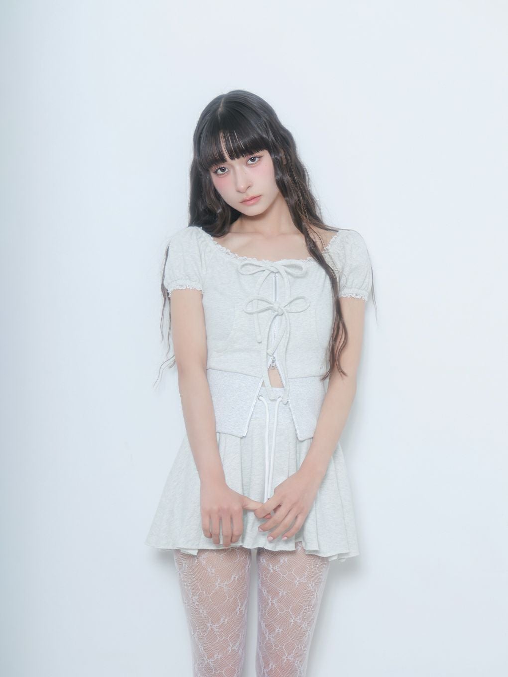 【BUBBLES】スウェットリボンセットアップ