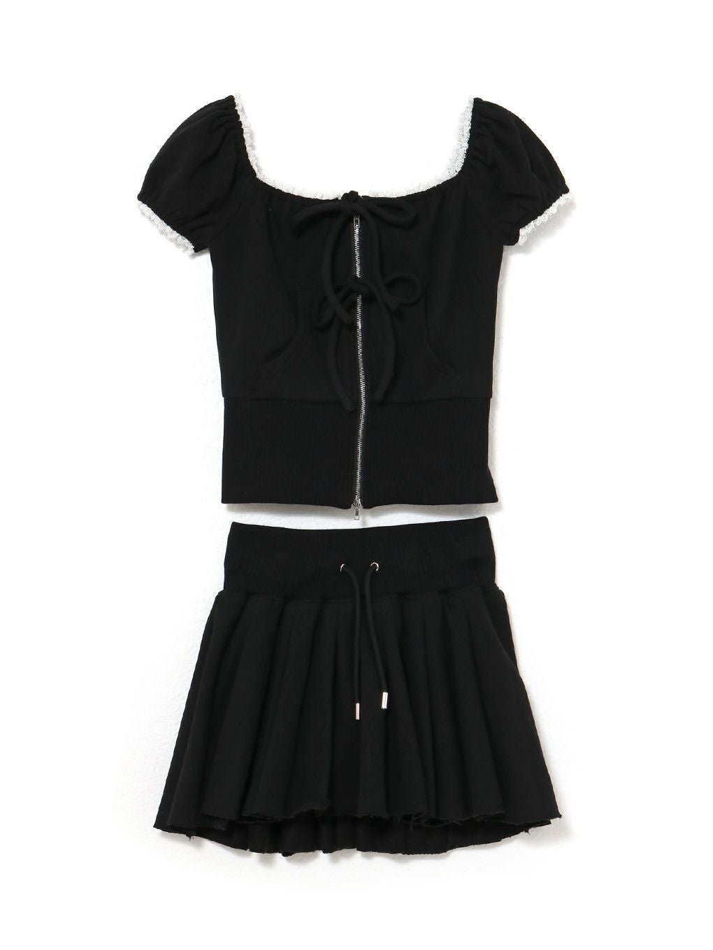 【BUBBLES】スウェットリボンセットアップ