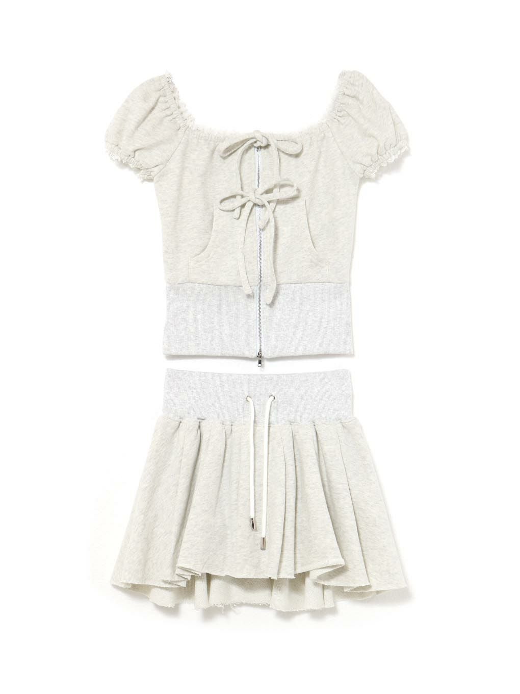 【BUBBLES】スウェットリボンセットアップ