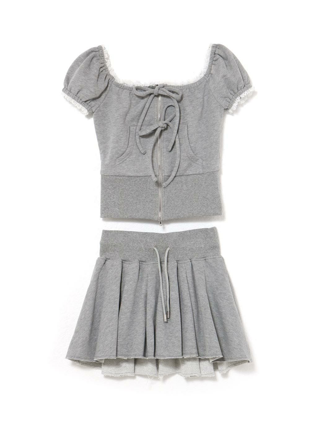 【BUBBLES】スウェットリボンセットアップ