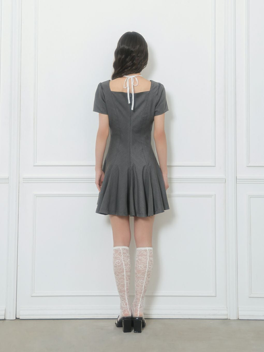 【BUBBLES】パターンフレアガーリーワンピース