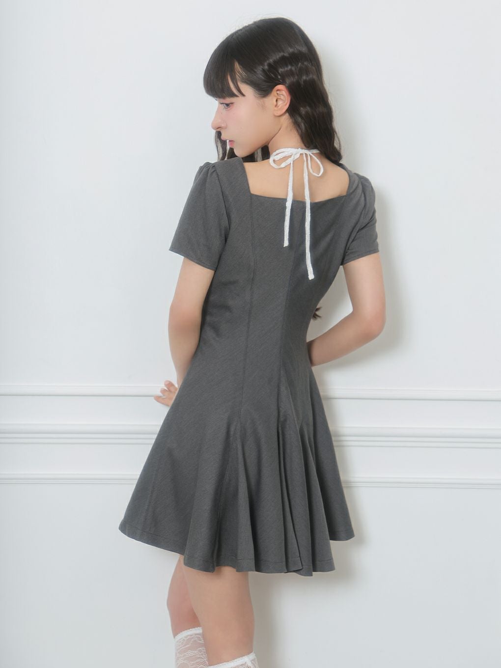 【BUBBLES】パターンフレアガーリーワンピース