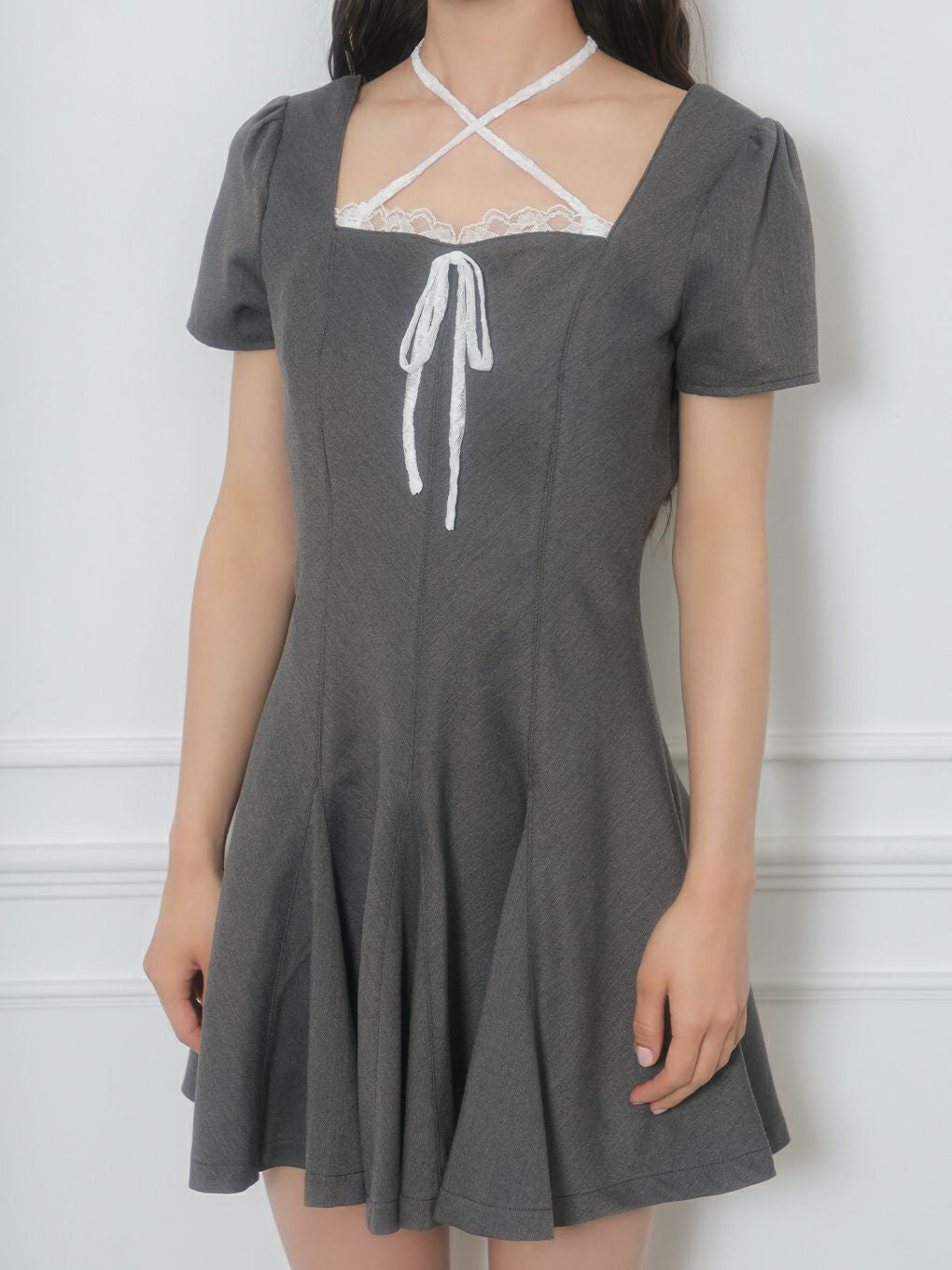 【BUBBLES】パターンフレアガーリーワンピース