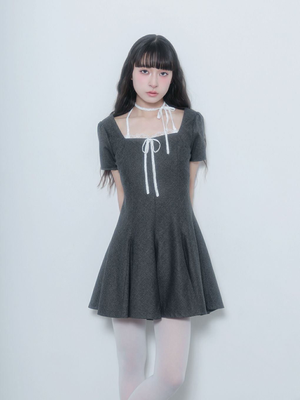 【BUBBLES】パターンフレアガーリーワンピース