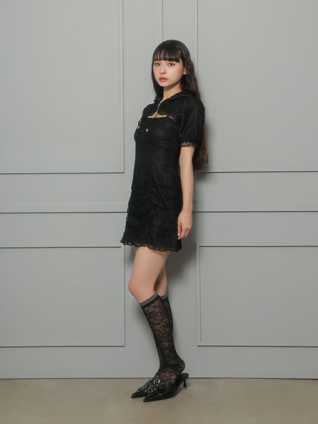 BUBBLES】ギャザーパーカーワンピース | sparkling mall online store