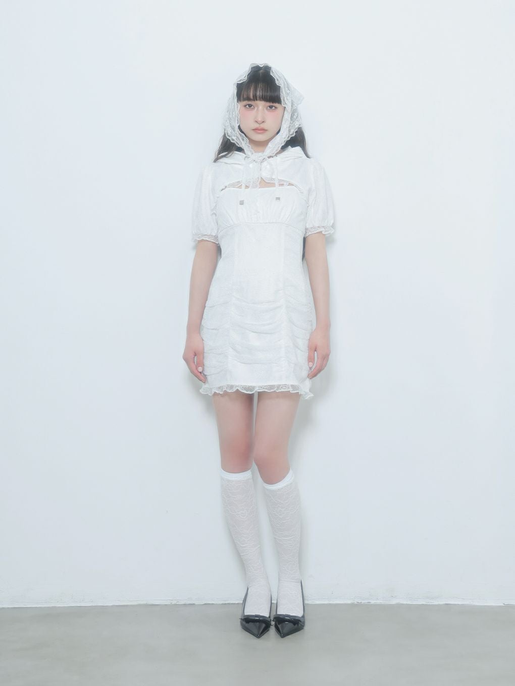 【BUBBLES】ギャザーパーカーワンピース