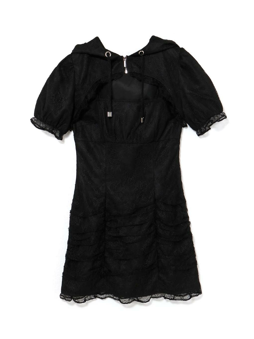 【BUBBLES】ギャザーパーカーワンピース