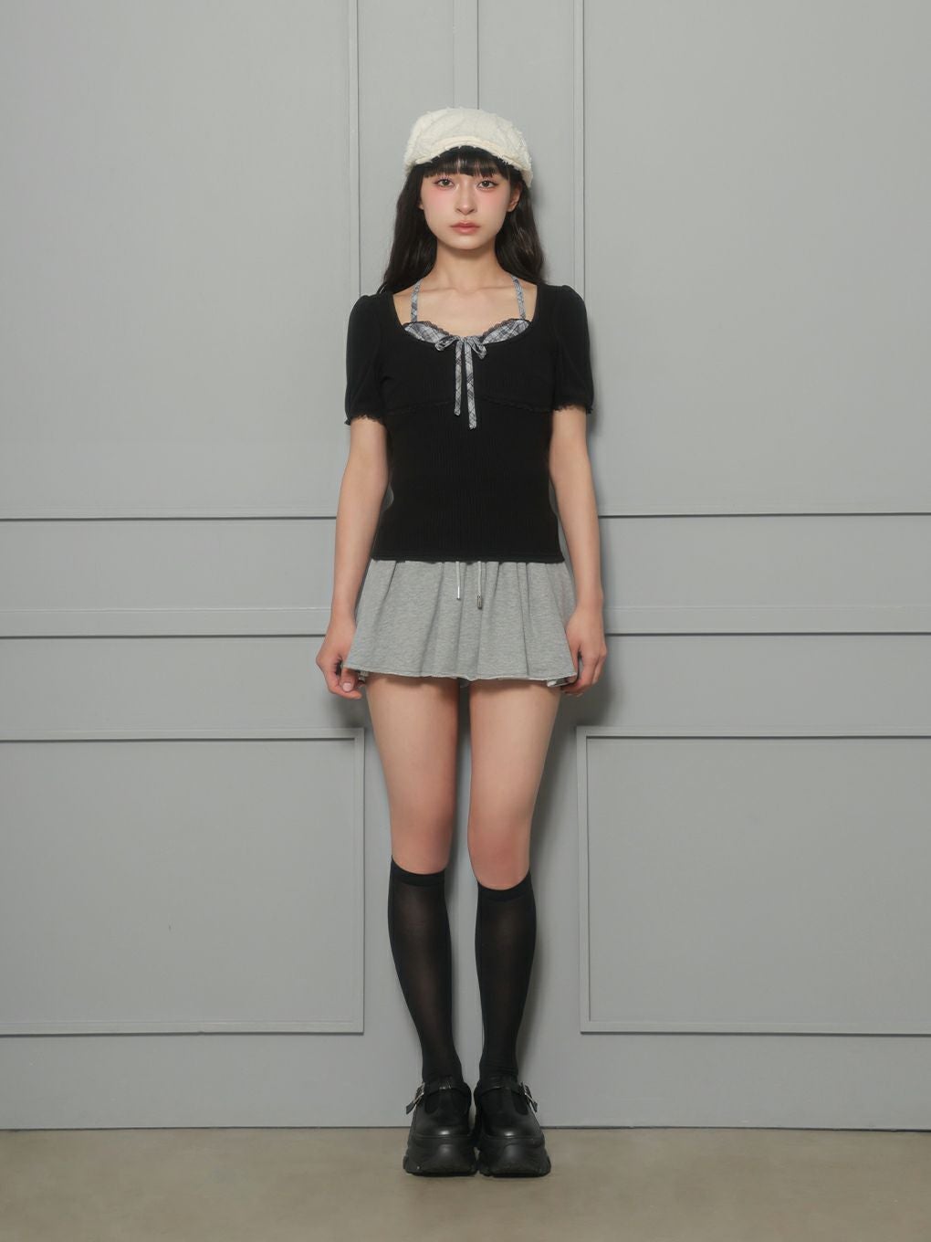 【BUBBLES】レイヤードパターントップス