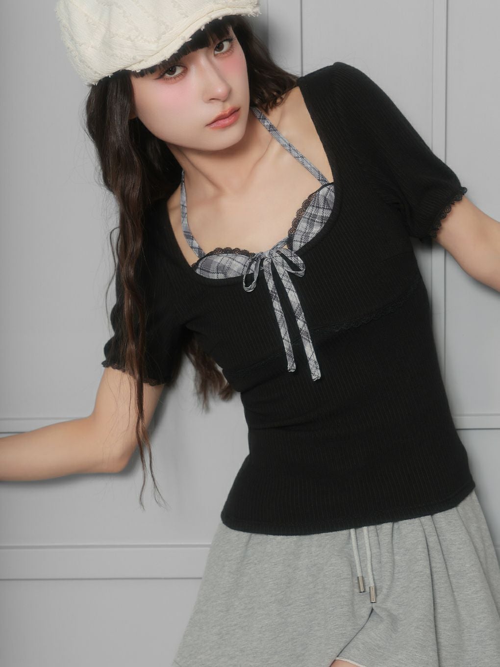 BUBBLES】レイヤードパターントップス | sparkling mall online store