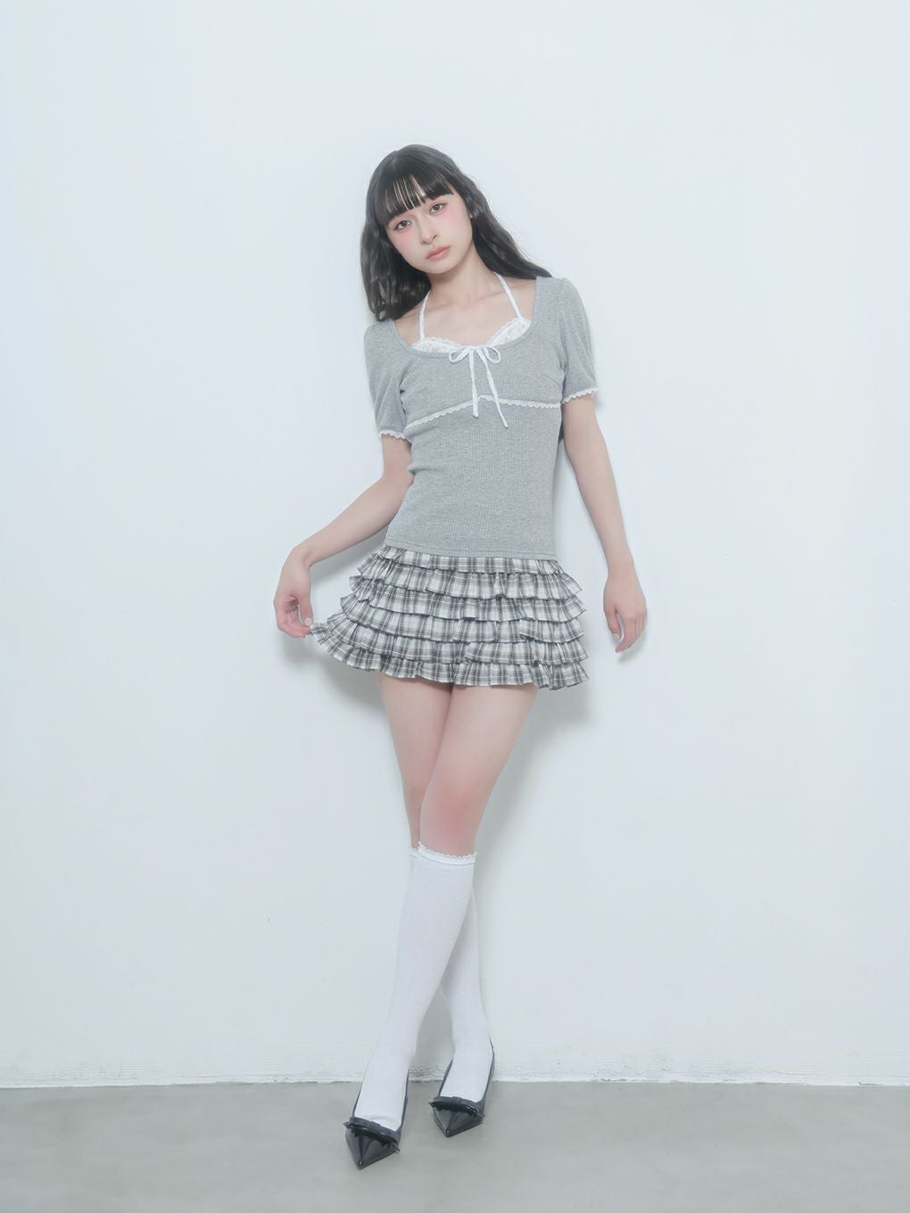 BUBBLES】レイヤードパターントップス | sparkling mall online store BUBBLES】レイヤードパターントップス | sparkling mall online store
