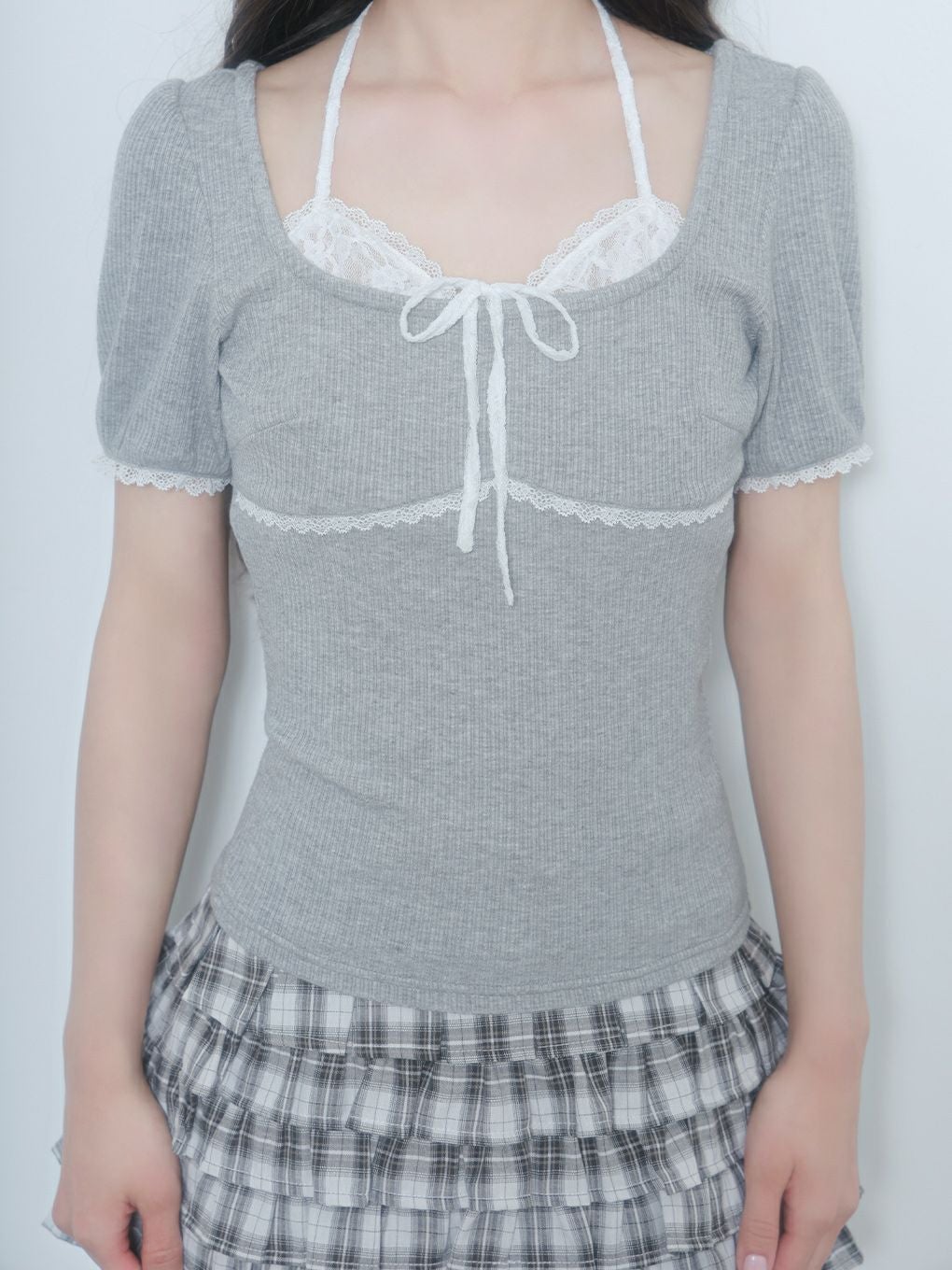 【BUBBLES】レイヤードパターントップス