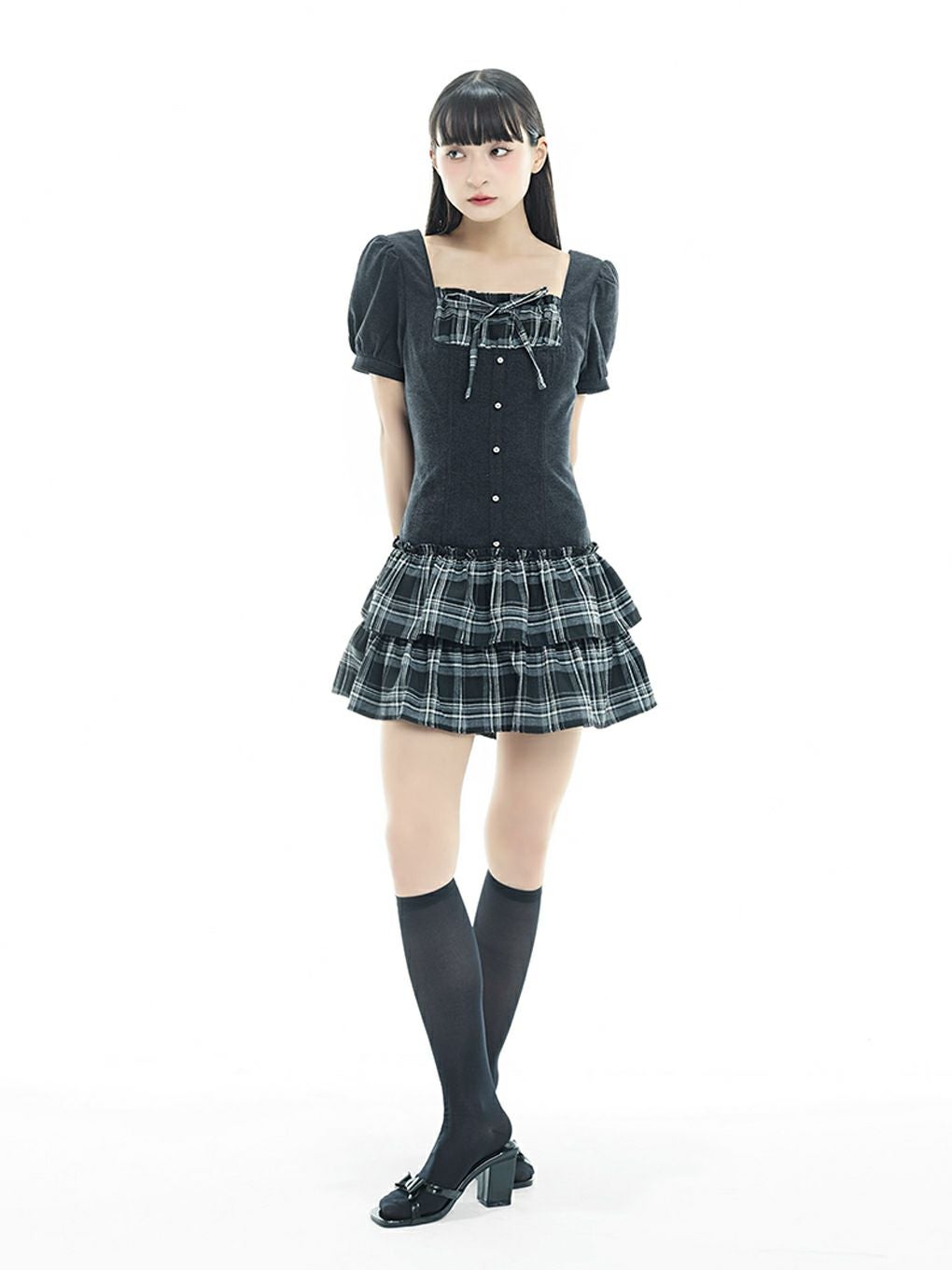 BUBBLES】リボンデニムワンピース | sparkling mall online store