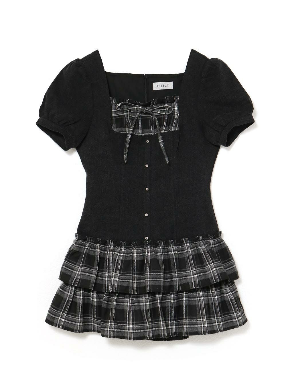 【BUBBLES】リボンデニムワンピース