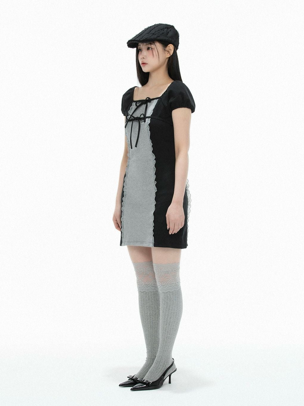 BUBBLES】バイカラースウェットワンピース | sparkling mall online store