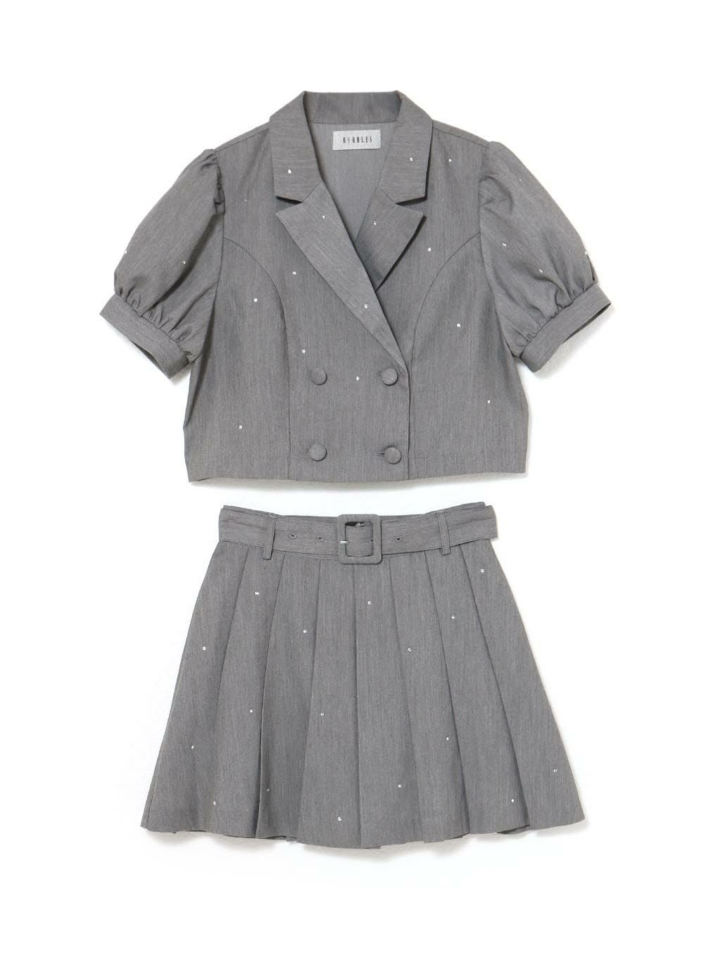 【BUBBLES】クロップドジャケットセットアップ