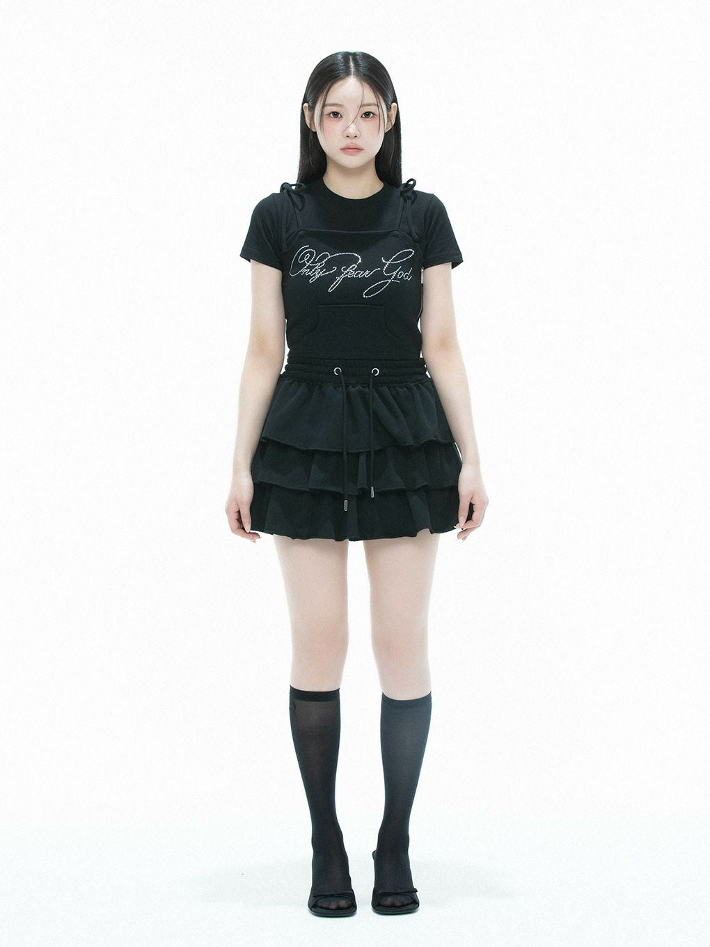 【BUBBLES】ビジューポケットスウェットビスチェ