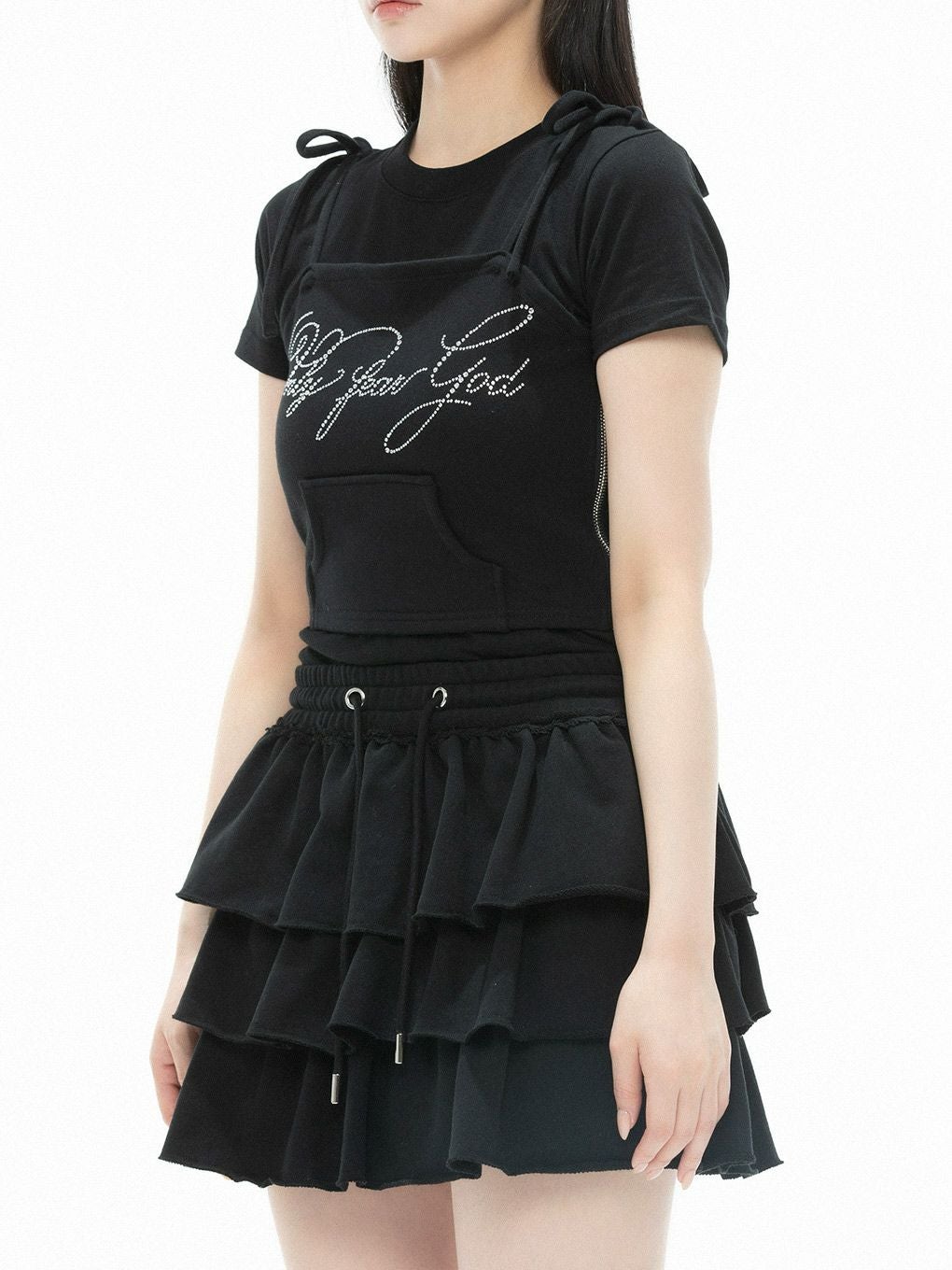 【BUBBLES】ビジューポケットスウェットビスチェ