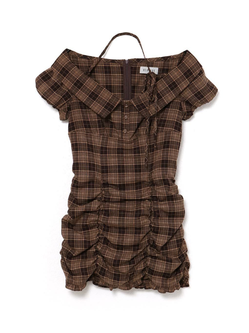 【BUBBLES】ジャガードギャザーワンピース